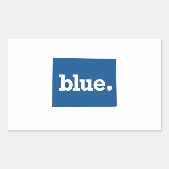 STICKER RECTANGULAIRE COLORADO ÉTAT BLEU (Devant)