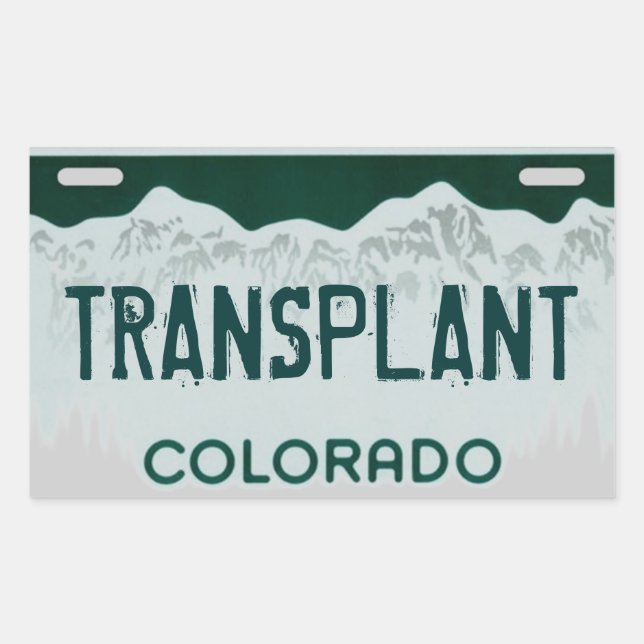 Sticker Rectangulaire Colorado greffer plaque d'immatriculation artistiq (Devant)