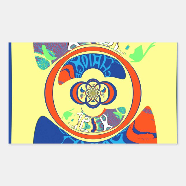 Sticker Rectangulaire Colorful USA Change : Un design festif (Devant)