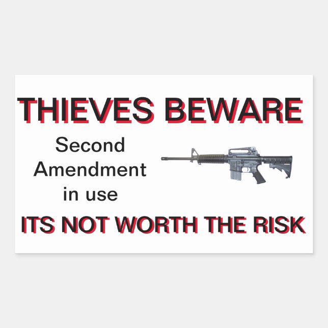 Sticker Rectangulaire Colt de deuxième modification AR-15 (Devant)