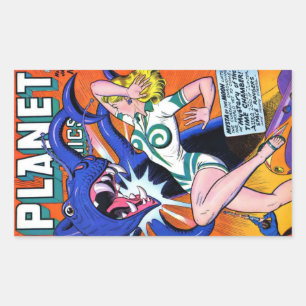 Sticker Rectangulaire Comics Planète #52