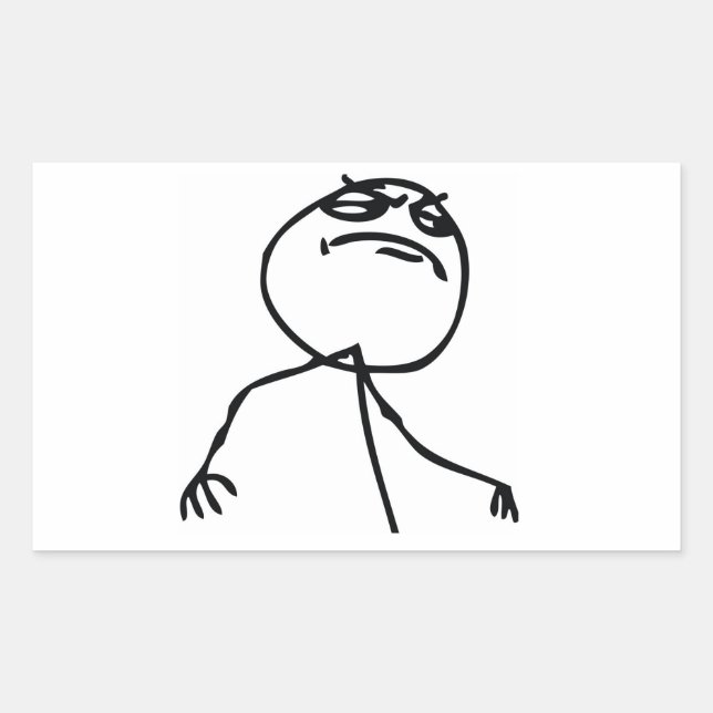 Sticker Rectangulaire Comme un patron (Devant)