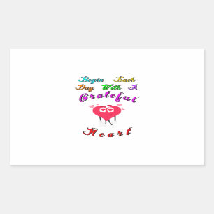 Sticker Rectangulaire Commencez Chaque Jour Septembre Avec 29 Un Coeur G