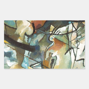Sticker Rectangulaire Composition Kandinsky V Peinture Abstraite