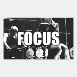 Sticker Rectangulaire CONCENTRE - Motivation de l'entraînement des femme