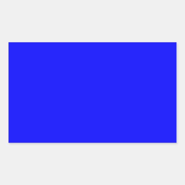 Sticker Rectangulaire Concepteur Customisé couleur bleue (Devant)