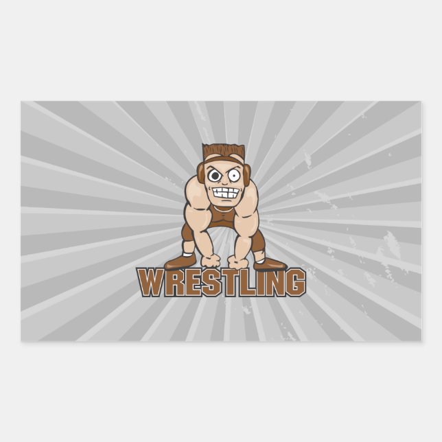 Sticker Rectangulaire concepteur de catch fou (Devant)