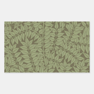 Sticker Rectangulaire Conception classique Art Nouveau de branche de Wil