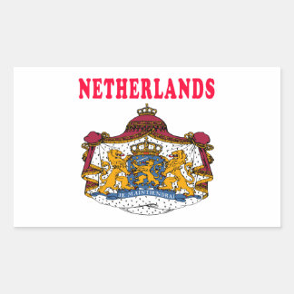 Sticker Rectangulaire Conception D'Armoiries Pays-Bas
