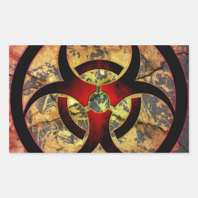 Sticker Rectangulaire Conception d'art biologique (Devant)