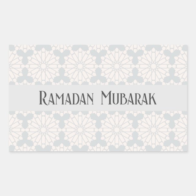 Sticker Rectangulaire Conception d'art islamique élégant (Devant)