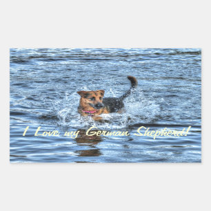 Sticker Rectangulaire Conception de chiens pour les amateurs de moules
