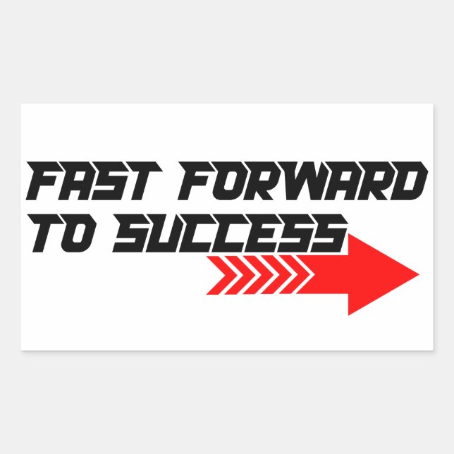Sticker Rectangulaire Conception de citation de motivation rouge gras -  (Devant)