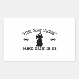 Sticker Rectangulaire conception de danse du ventre