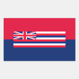 Sticker Rectangulaire Conception de drapeau d'état d'Hawaï