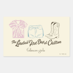 Sticker Rectangulaire Conception de tenue de Lorelai Chilton de Gilmore