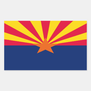 Sticker Rectangulaire Conception du drapeau de l'État de l'Arizona