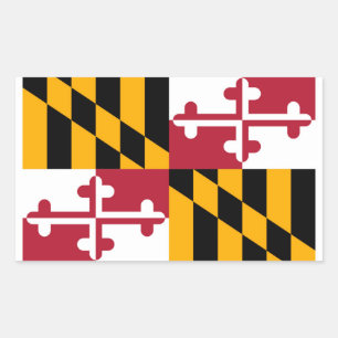 Sticker Rectangulaire Conception du drapeau de l'État du Maryland