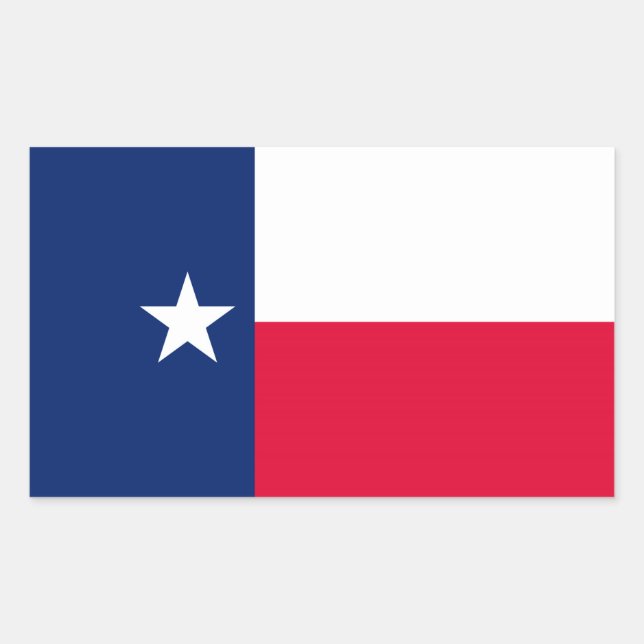 Sticker Rectangulaire Conception du drapeau de l'État du Texas (Devant)
