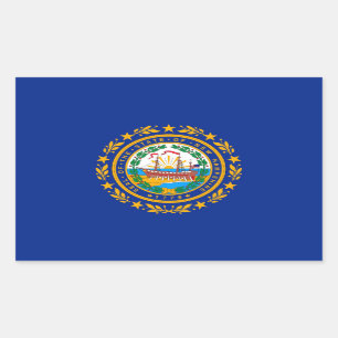 Sticker Rectangulaire Conception du drapeau d'état du New Hampshire