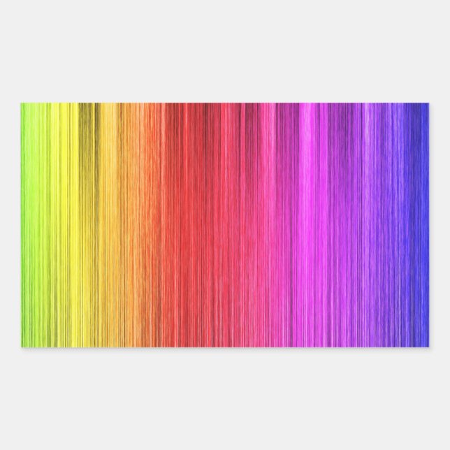 Sticker Rectangulaire Conception du rideau arc-en-ciel (Devant)