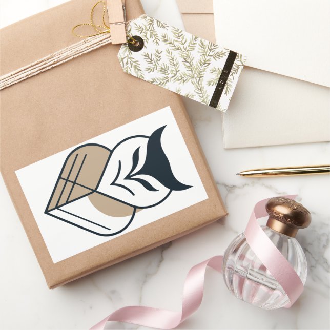 Sticker Rectangulaire Conception géométrique du logo OWL (Cadeaux)