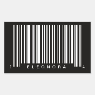 Sticker Rectangulaire conception par bandes de code-barres personnalisée
