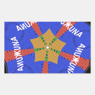 Sticker Rectangulaire Conception Tribale Africaine : Hakuna Matata