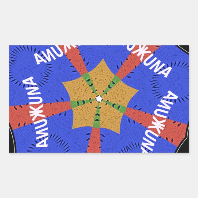 Sticker Rectangulaire Conception Tribale Africaine : Hakuna Matata (Devant)