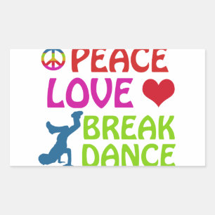 Sticker Rectangulaire Conceptions fraîches de danse de coupure