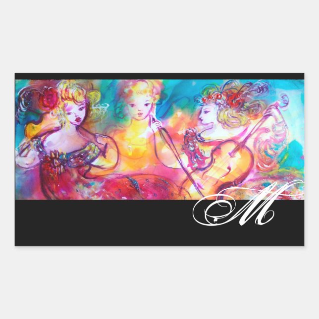 STICKER RECTANGULAIRE CONCERT DE PRINTEMPS HARMONY TRIO (Devant)