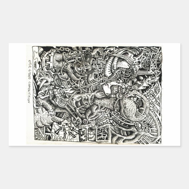 Sticker Rectangulaire Concours à sens unique, par Brian Benson (Devant)