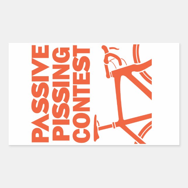 Sticker Rectangulaire Concours de baisers passifs (Devant)