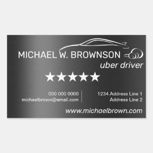 Sticker Rectangulaire Conducteur Auto Voiture