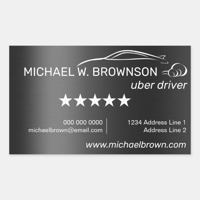 Sticker Rectangulaire Conducteur Auto Voiture (Devant)