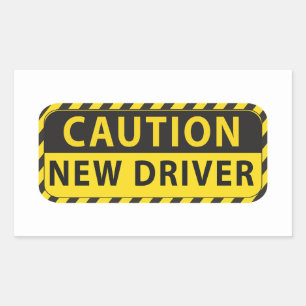 Sticker Rectangulaire conducteur d'étudiant amusant - s'il vous plaît so
