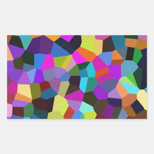 Sticker Rectangulaire Confetti dans les tons bijoux (Devant)