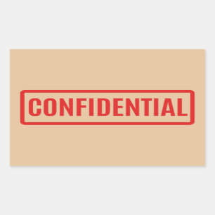 Sticker Rectangulaire Confidentiel