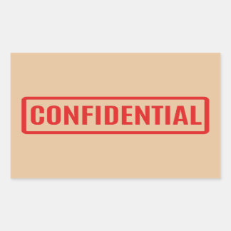 Sticker Rectangulaire Confidentiel
