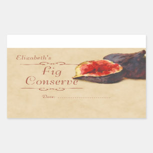 Sticker Rectangulaire Confiture de figues ou conservation