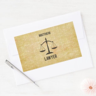 Sticker Rectangulaire Congrats d'études de droit Échelle de la justice