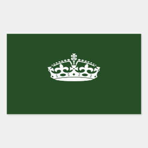 Sticker Rectangulaire CONSERVER LA COURONNE CALME sur la Personnaliser v
