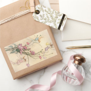 Sticker Rectangulaire Contes De Fées vintages, Trois Esprits Pleins De J