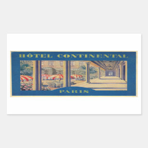 Sticker Rectangulaire Continental Hotel (Paris)