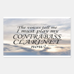 Sticker Rectangulaire Contrabass Clarinet Voices Dire Doit Jouer Rectang