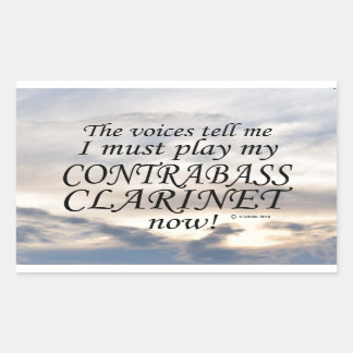 Sticker Rectangulaire Contrabass Clarinet Voices Dire Doit Jouer Rectang