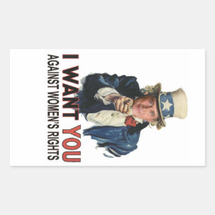 Sticker Rectangulaire Contre les droits de la femme