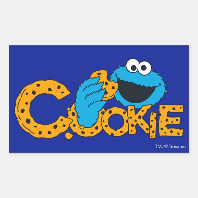 Sticker Rectangulaire Cookie Monster | Cookie ! (Devant)