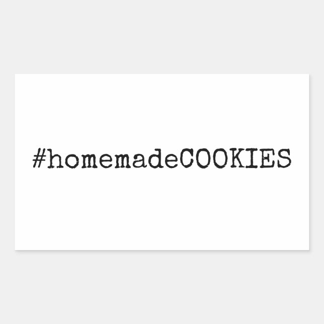Sticker Rectangulaire #cookies maison (Devant)