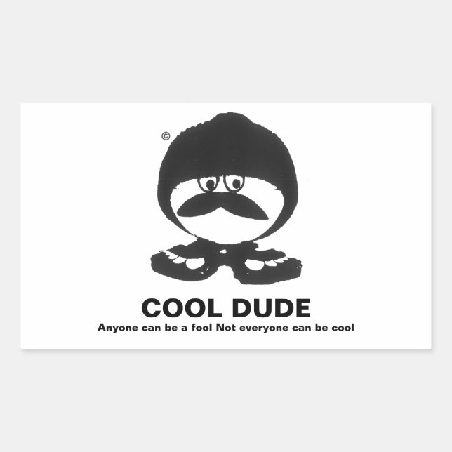 Sticker Rectangulaire cool (Devant)